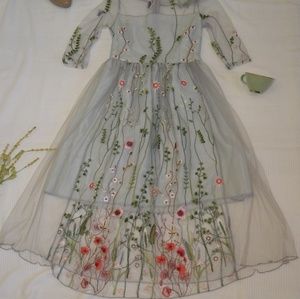 Embroidered party dress